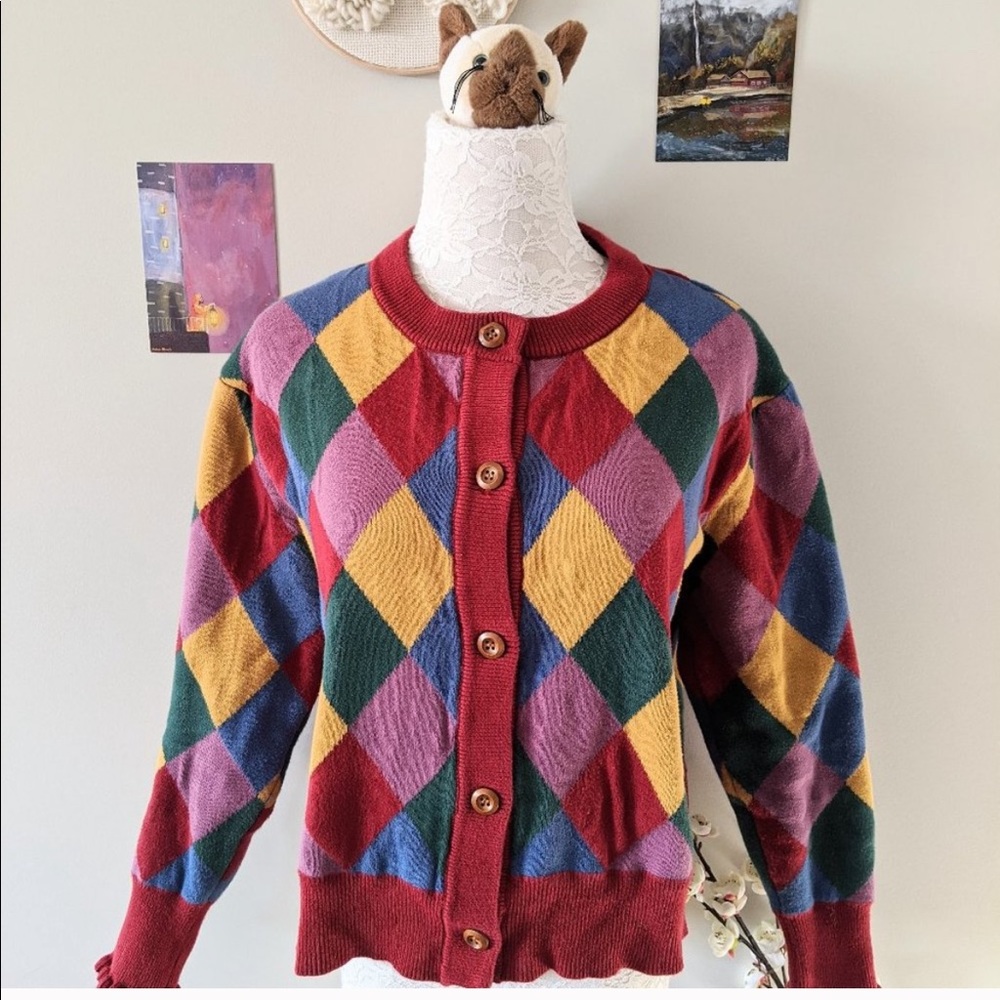 KINA AND TAM carnival ride cardigan